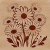 Beautiful Daisy Motif for Digital Use A high-quality SVG design featuring a simple yet realistic daisy motif suitable for various digital applications.