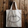 A stylized illustration of a football with laces, suitable for vector designs or cutting machine projects.