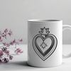 Sacred Heart Emblem SVG Graphic An SVG graphic representation of the Sacred Heart emblem.