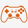 Ergonomic Video Game Controller Illustration An illustration of a video game controller with ergonomic design.