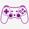 Vector Gamepad Icon Design Close-up illustration of a game controller with buttons and directional pad.