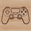 Free SVG Gamepad Clip Art Design A digital game controller with buttons and joysticks, suitable for vector graphics design.