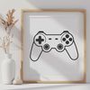 Ergonomic Game Control Design Digital design of a gaming console controller with ergonomic layout and controls.