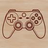 Modern Video Game Accessory SVG A modern video game controller with ergonomic design and control buttons.