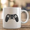 Free SVG Gamepad Design Download A sleek digital game controller with buttons and joysticks, ideal for video game enthusiasts.