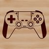 Beautiful Digital Controller Design A 2D illustration of a modern game controller with buttons and analog sticks.
