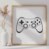 Multifunctional Gaming Control Device SVG An electronic video game console control device with ergonomic design and multifunctional layout.