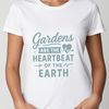 Vector art illustration of inspirational gardening quotes with floral motifs.