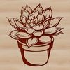 Desert Beauty Illustration A graphic representation of a desert-dwelling succulent plant in vector format.