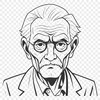 Mature Male Figure Vector Illustration A digital illustration of a mature male figure in various forms, including vector formats such as SVG and DXF.