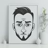 Free Man Illustration in SVG Format A male figure rendered in a vector format using SVG.