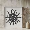 A simple illustration of bacteria with rounded shapes and basic details.