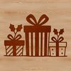 A minimalist Christmas gift box icon in vector format.