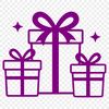 A vector graphic illustration of a gift box with a bow and ribbon, suitable for commercial or personal use.