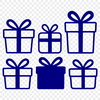 A simple vector gift box illustration for various occasions including Christmas, birthdays, and special events.