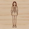 A young female character illustration created as vector art for various uses.
