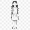 Free Female Vector Graphic A young female figure illustrated in vector format.
