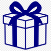A wrapped gift box with a ribbon and bow, designed as a vector image for commercial or personal use.