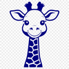 Giraffe Clip Art Design A vector illustration of a giraffe in a natural habitat setting, suitable for graphic design and digital art.