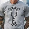 Free Standing Giraffe Image A realistic illustration of a giraffe in standing position.