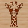 Savannah Style A tall, spotted mammal wearing trendy sunglasses in a savannah landscape.