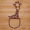 Long Neck, Long Legs Animal Outline A silhouette of a giraffe with long neck and legs, suitable for use in vector design projects.