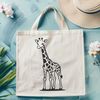 Tall Spotted Friend in the Wild SVG illustration of a tall, spotted giraffe in a natural habitat, suitable for vector art projects.