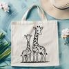 Safari Animal Illustration SVG Free Download A detailed illustration of a giraffe's head and neck, suitable for vector art projects.