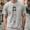 A young girl illustration created in vector format as a scalable graphic.