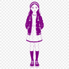 Vector Portrait of a Young Girl Young girl illustrated in a simple style using vector lines.