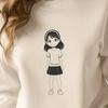 Young Girl Silhouette Vector Art A young girl figure designed as vector art with clean lines and simple shapes.