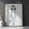 Beautiful Girl Illustration Created with Vector Graphics Illustration of a girl created with SVG graphics.