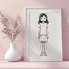 Young Girl Vector Art Design A youthful female figure designed as vector art.