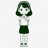 Free SVG Graphics Download A young girl illustration created using vector graphics.
