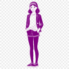 Vector Girl Illustration for Digital Projects Young female illustration in vector format suitable for digital crafting and design projects.