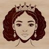 A young girl in royal attire, suitable for vector art projects.
