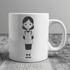 Adorable Female Figure Design A digital illustration of a girl in a clean and scalable SVG design.