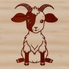 Cute Goat SVG Design A simple illustration of a goat, suitable for commercial or personal projects.