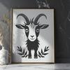 Goat Illustration A high-quality SVG illustration of a goat, suitable for digital use in various applications.