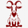 A Simple Goat Illustration for Digital Use A goat illustration with simple lines and shapes, suitable for various digital applications.