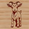 Animal Illustration SVG A high-quality SVG image of a goat in a farm setting.