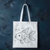 A digital vector graphic representation of a common household pet fish.
