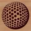 Vector Golf Ball Design Golf club and ball icon in a simplified vector design.