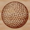 Golf Ball Vector Illustration A high-quality illustration of a golf ball on a grassy green, designed as vector art.