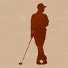 Simple Golfer SVG Icon A golf player's head and shoulders in a simple outline, suitable for printing on various materials.