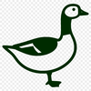 A simple vector illustration of a white Goose against a light background.