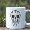 Gothic Halloween Dripping Skull Illustration A stylized illustration of a skull with dripping liquid, suitable for Halloween and gothic-themed designs.