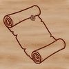 A digital vector illustration of a scroll with a diploma or graduation certificate attached.