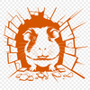 Illustrated vector design of a guinea pig suitable for printing or cutting with a Cricut machine.