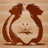 Vector Design of a Happy Pet A guinea pig, commonly kept as a pet, is illustrated in this vector design.